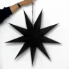 Karácsonyi csillag 60 cm-es, FEKETE (9 ágú)