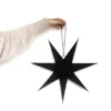 Karácsonyi csillag 45 cm-es, FEKETE (7 ágú)