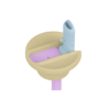 DOPPER szívószálas sportkupak (Flip Straw), Sunny Sorbet