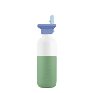 DOPPER rozsdamentes acélkulacs (350 ml) – Fresh Green x Flip Straw - Seafoam Sorbet